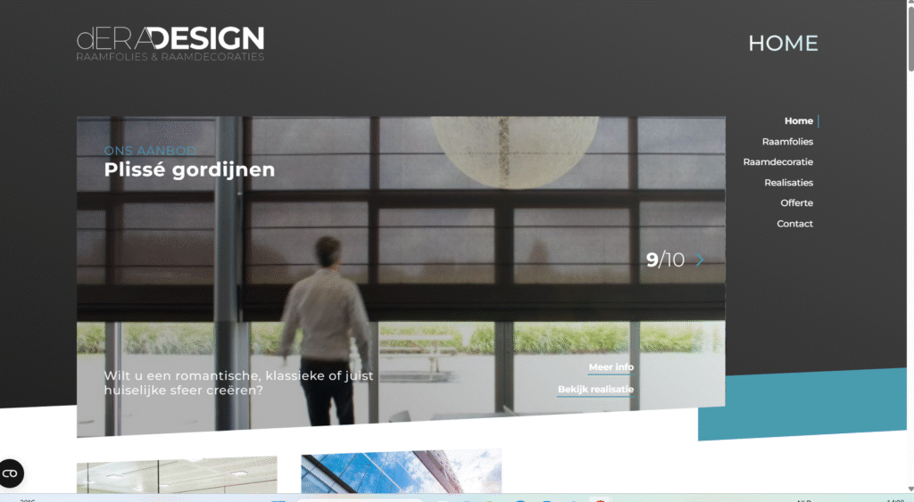 Home pagina van deredesign