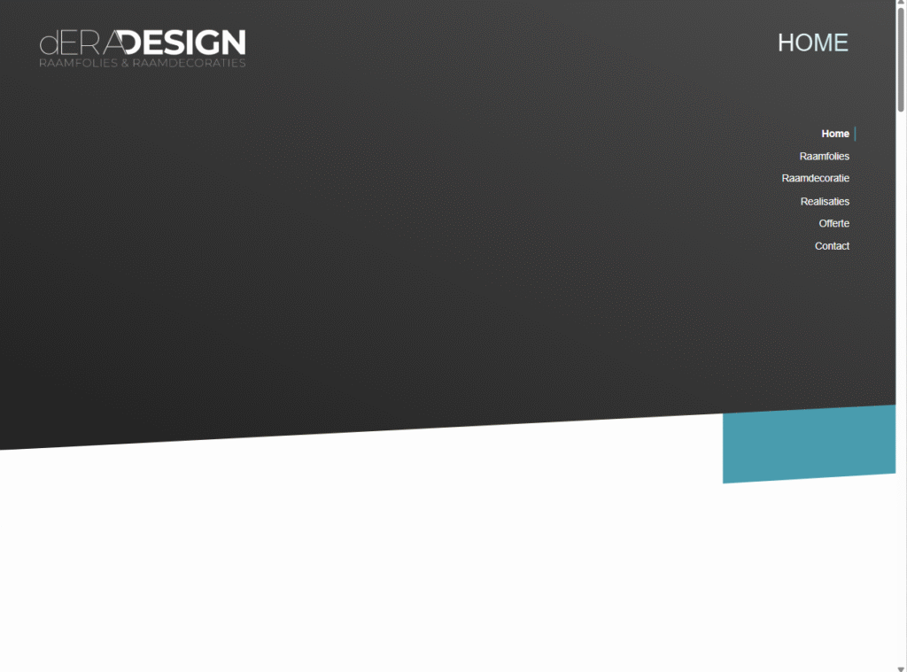 foto startpagina DeraDesign op Ipad.